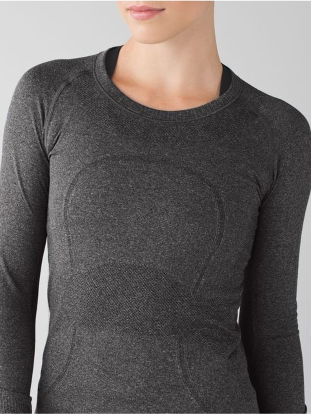 lululemon athletica Women's Charcoal Seamless Long-Sleeve Top
